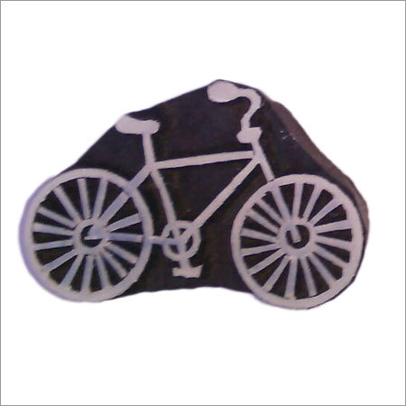 Decorative Wooden Printing stamps cycle design for print on fabric (5 pcs pack)