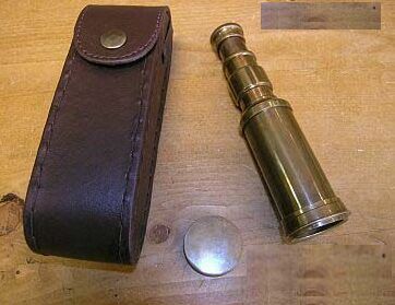Telescope Brass with Leather Box