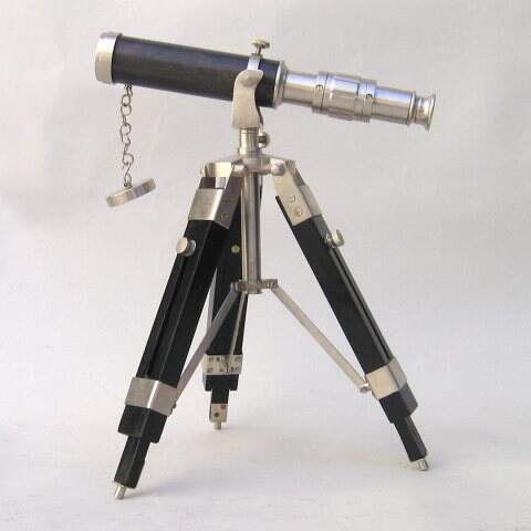 Table Telescope with Wooden Stand