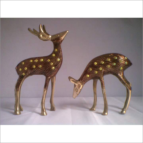 Brass Deer Statue