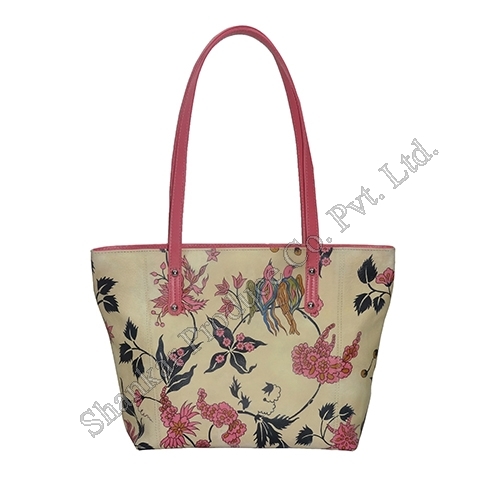 Hand-Painted Leather Tote