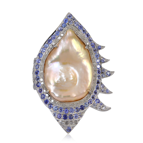 Pearl New Designer Cocktail Ring 