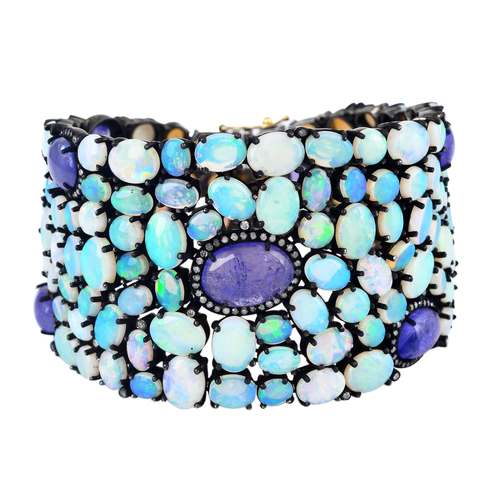 Tanzanite Gold Diamond Bracelet 