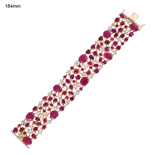 Ruby 18k Rose Gold Bracelet