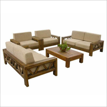 Wooden Designer Sofaset - Shesham Wood | Handcrafted Luxury, Elegant Design, Comfortable Seating