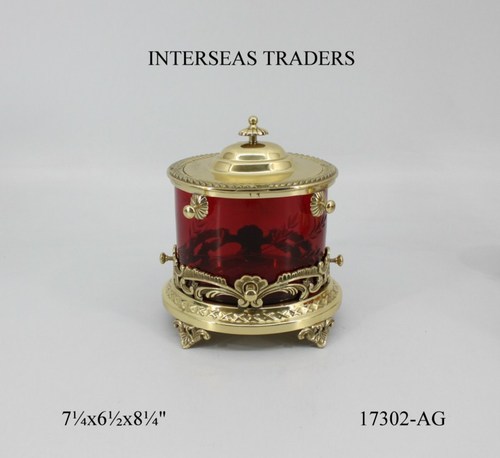 Brass & Glass Box with Lid