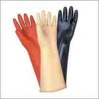 Acid Resistant Gloves - Rubber, 30-40 Cm Length, Multiple Sizes & Colors | Acid Resistant, Highly Flexible, Long Life, Skin-friendly Texture