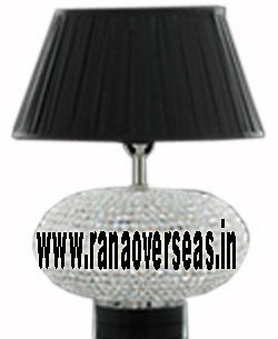 Black And Silver Electric Crystal Lamp