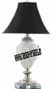 White & Black Electric Crystal Lamp
