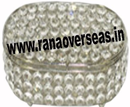 round crystal jewelery box