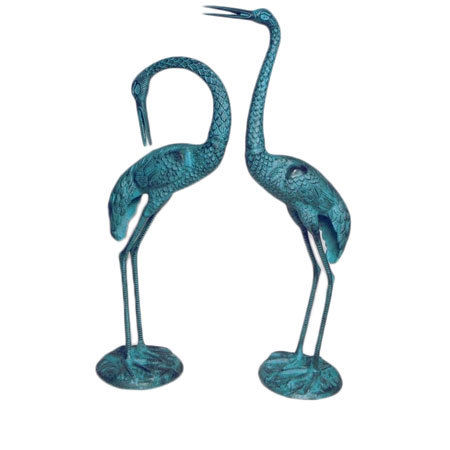 Decorative Crain Pair Sculpture