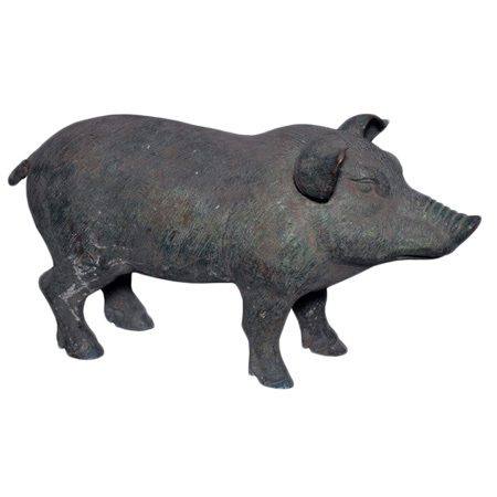 Lawn Decor Standing Pig Statue