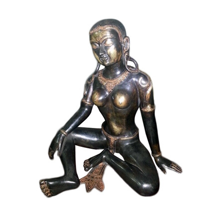 Brass Parvati Sculpture