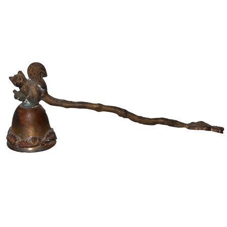 Rust Brass Squirrel Candle Snuffer