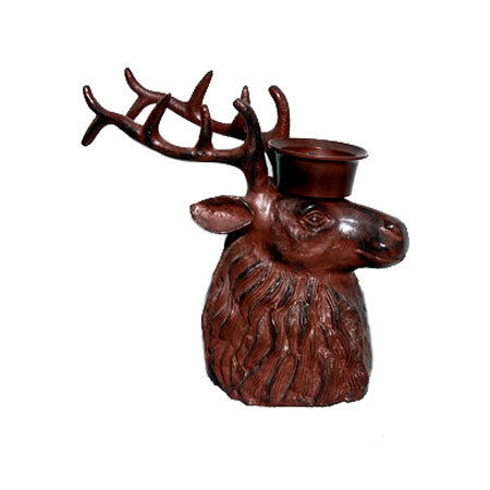 Enamel Deer Candle Stand