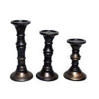 Polishing Wooden Pillar Candle Stand