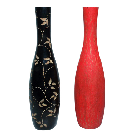 Wooden Color Vases