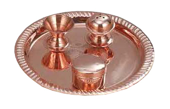 Copper Brown Pooja Thali Set 2