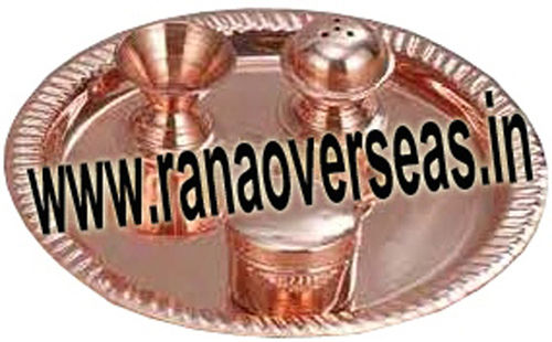 Copper Brown Puja Thali 1