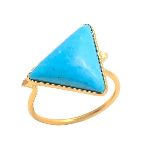 Pear Turquoise Gemstone Fashion Ring