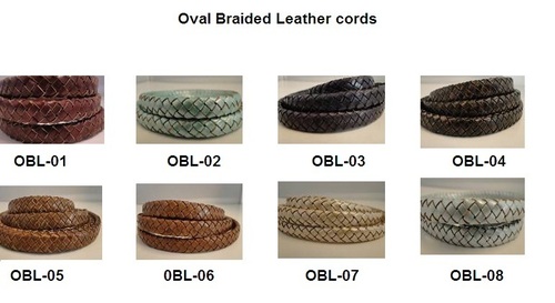 Oval Braided Leather Cords
