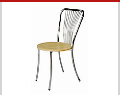 4 leg stylish back Cafe Chair with wooden seat