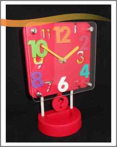 Pendulum Fixed Plastic Table Clock