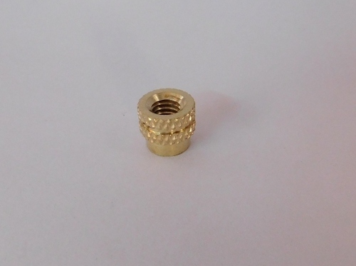 Brass Knurling Inserts - Free Cutting Brass IS 319 Type (I) | CNC Machined, Female Connection, Round Shape, High Grade Quality