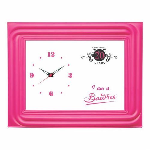 Pink & White Designer Wall Clock