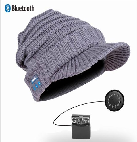 Knitted Fold Bluetooth Beanie Hat Bluetooth Scarf Bluetooth cap with Headphone for men and women