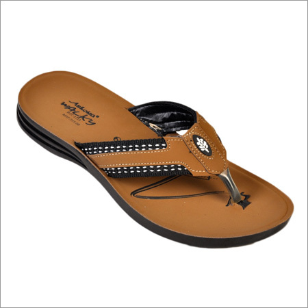 Brown Pu Slipper - Polyurethane Multiple Sizes Brown | Comfortable Sole Durable Classy Look