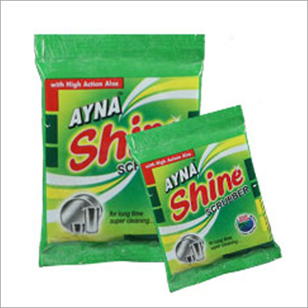 Shine Scrubber - Imported Fiber, Multiple Sizes, Green | Effective Cleaning, Gentle on Utensils, Hand-Friendly, Long-Lasting