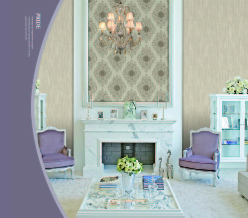 Wall Paper - Pride - CT1843 / CT 1853 - Textile Wallpaper, 75 Feet Size, Modern Style, 18-21mm Thickness, Waterproof Function
