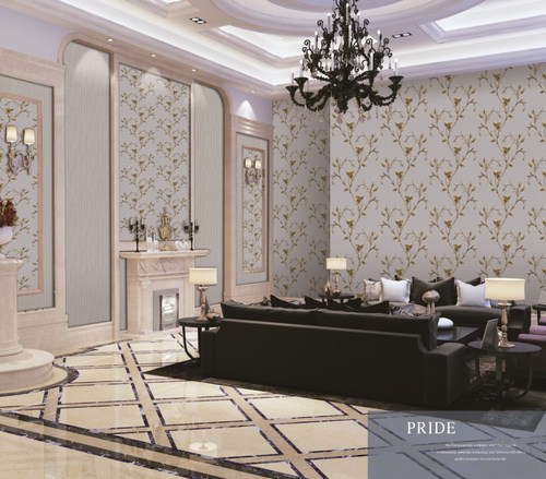Wall Paper - Pride - CT1863 - Textile Wallpaper, 75 Feet Size, Modern Style, 18-21 Millimeter Thickness | Durable and Stylish Design