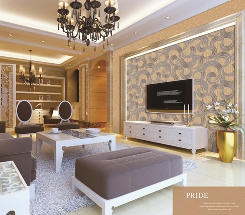 Wall Paper - Pride - CT1825 - Textile Wallpapers, 75 Feet Size, Waterproof, 18-21 Thickness | Modern Elegance for Contemporary Spaces
