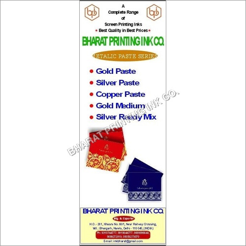 Colored Metallic Inks Application: Screen Printing