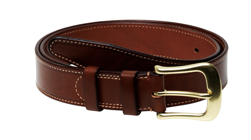 Mahogany Brown Leather Belt Handcrafted Men's Women's
