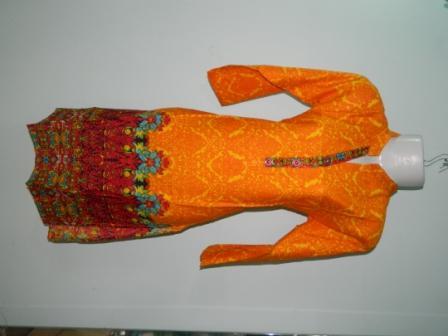 Rayon Yellow Kurti with sleeves