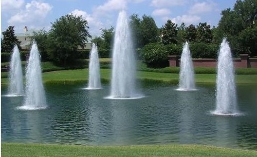 Stainless Steel Adjustable Height Fountain - High Pressure, Multiple Nozzles, Submersible Pump, Electric Power