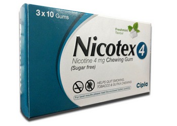 Nicotex 4 mg Chewing Gums By ODDWAY INTERNATIONAL