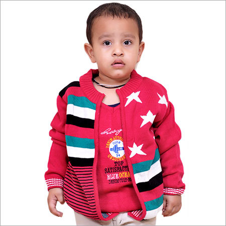 Printed Boys Woolen Coat