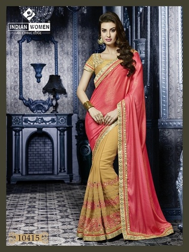 Georgette Patch Work Saree