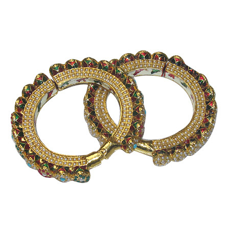 Semi Precious Gold Bangles