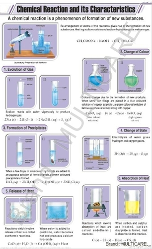 Chemical Reaction & Its Characteristics Chart