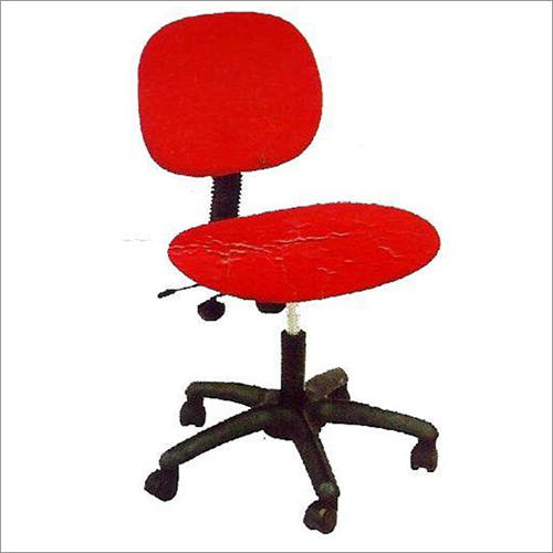 Lab Chairs - Fabric Steel, 18x20x30 inches, Red | Ergonomic Design, Height Adjustable, Caster Wheels