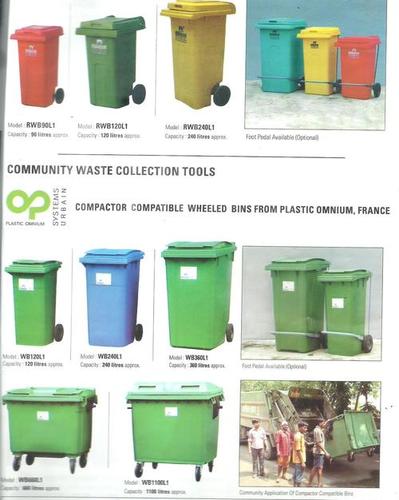 Plastic Dustbin - High-Density Polyethylene, 10-50 Liters, Green | Compact Design, Durable Plastic, Push-Button Lid, Easy To Clean, Ideal For Home/Office