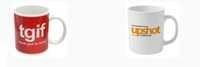 White And Red Promotional Mugs