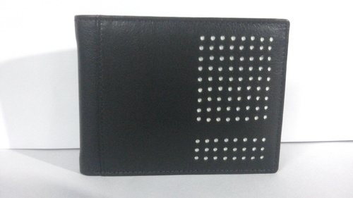Gents Wallet - Leather, 4x3x1 Inches, Black | Compact Design, Multiple Pockets, Durable Material