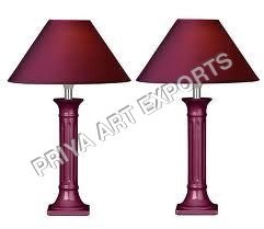 Bedside Lamp - Wood, 16x10x10 inches, Burgundy, Incandescent Bulb | Elegant Design, Soft Lighting, Pull Chain Switch