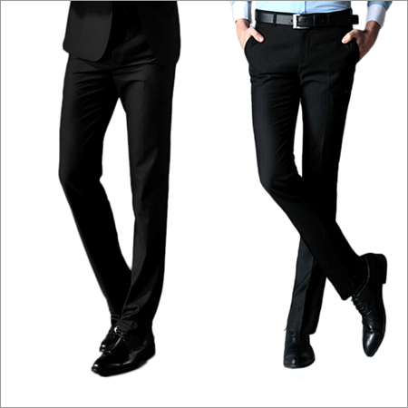 Mens Black Trousers - High-Grade Fabric Regular Fit in All Colors | Excellent Finish Alluring Look Shrink Resistant Washable